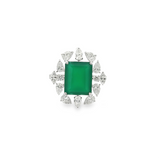 Elegant Emerald & Diamond Ring