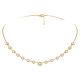 Yellow Diamond Bezel Necklace