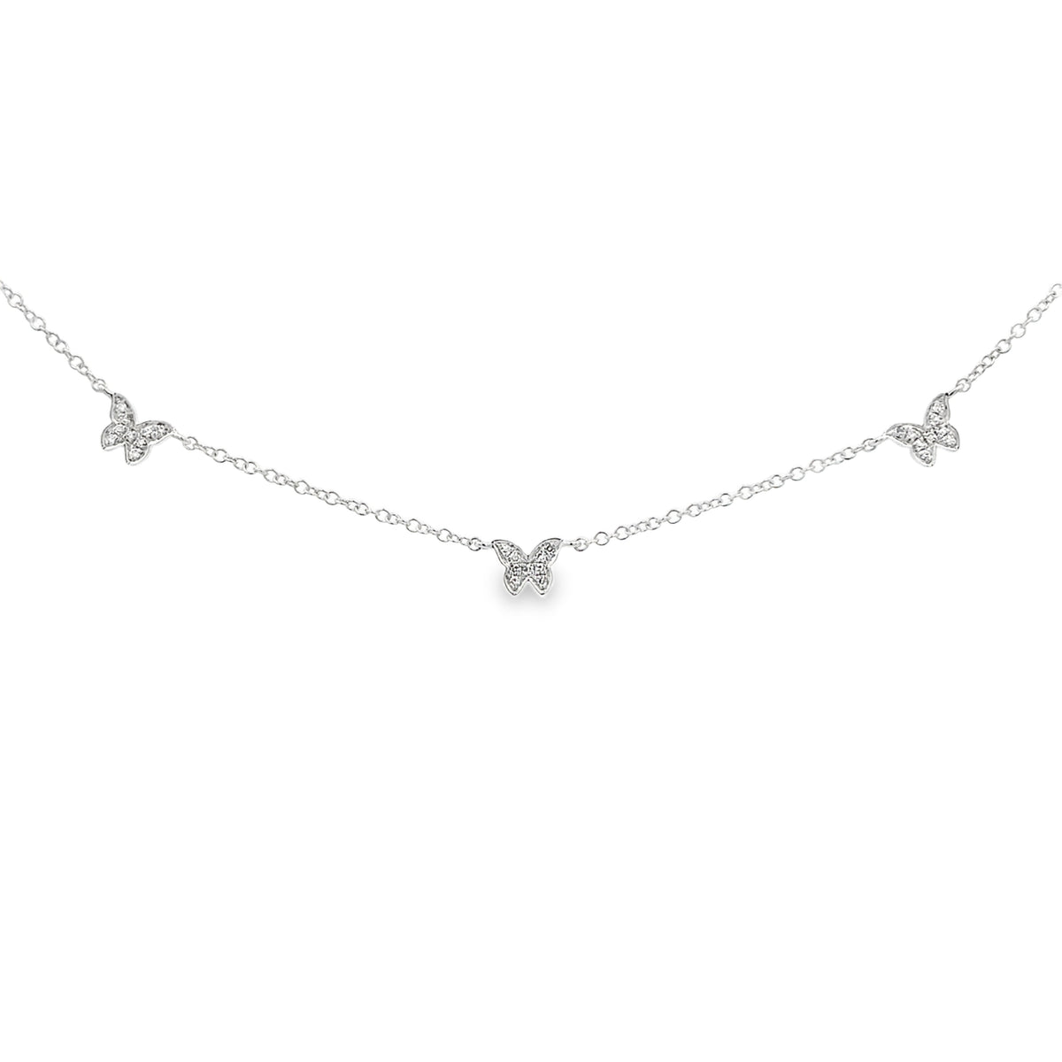 Pave Butterflies Necklace