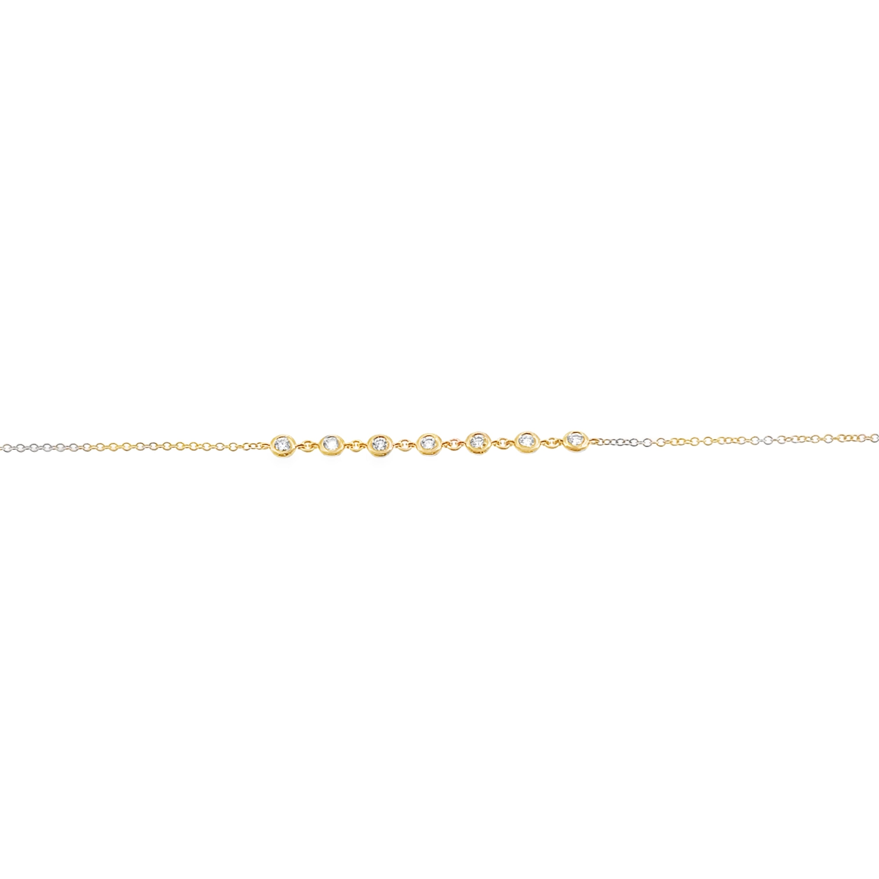 Dainty Bezel Diamond Bracelet