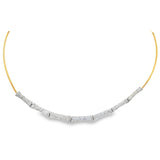 Diamond Bars Necklace On Flexi Gold Chain