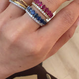 Blue Sapphire Wrap Flexi Ring