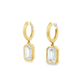 Lab Grown Emerald Drop Earrings