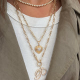 Gold & Diamond Heart Charm