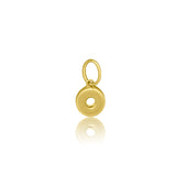 Mini Gold Bubble Initial Charm