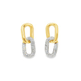 Pave Link Earrings
