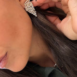 Topaz & Diamond Wing Earrings