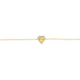 Mini Fluted Heart Dainty Bracelet