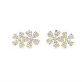 Double Flower Crawlers Earrings YG