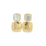 Gold/Mother Of Pearl Earrings