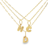 Mini Gold Bubble Initial Charm