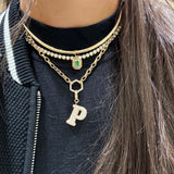 Emerald & Gold Beveled Charm