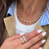 Yellow Diamond Bezel Pear Tennis Necklace