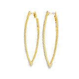 Pointed Diamond Hoops YG