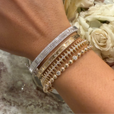 Gold Spike Bangle with Diamonds