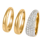 3 in 1 Pave Diamond and Gold Ring