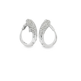 Scattered Diamond Loop Earrings- WG