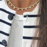 Mix Shape Diamond Necklace on Yellow Gold Chain