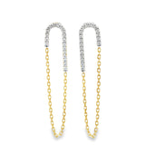 Half Chain Diamond Earrings