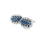 Sapphire & Diamond Oval Cufflinks