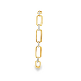 Paperclip and Diamond Bracelet