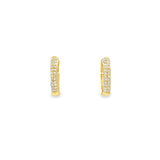 Pave Gold Huggies