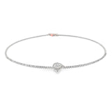 Diamond Choker With Removable Pear Diamond Pendant