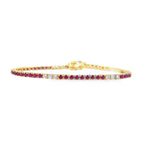 Ruby and Diamond Tennis Bracelet