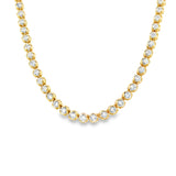 YG Buttercup Tennis Necklace- 4 carat