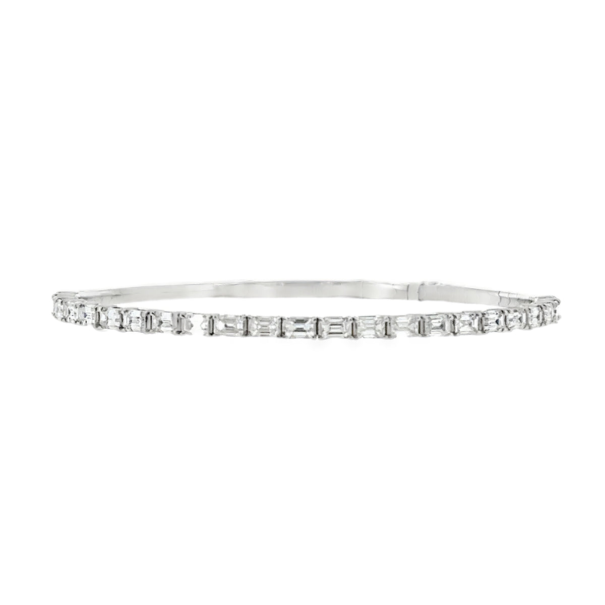 Emerald Cut Diamond Flex Bangle