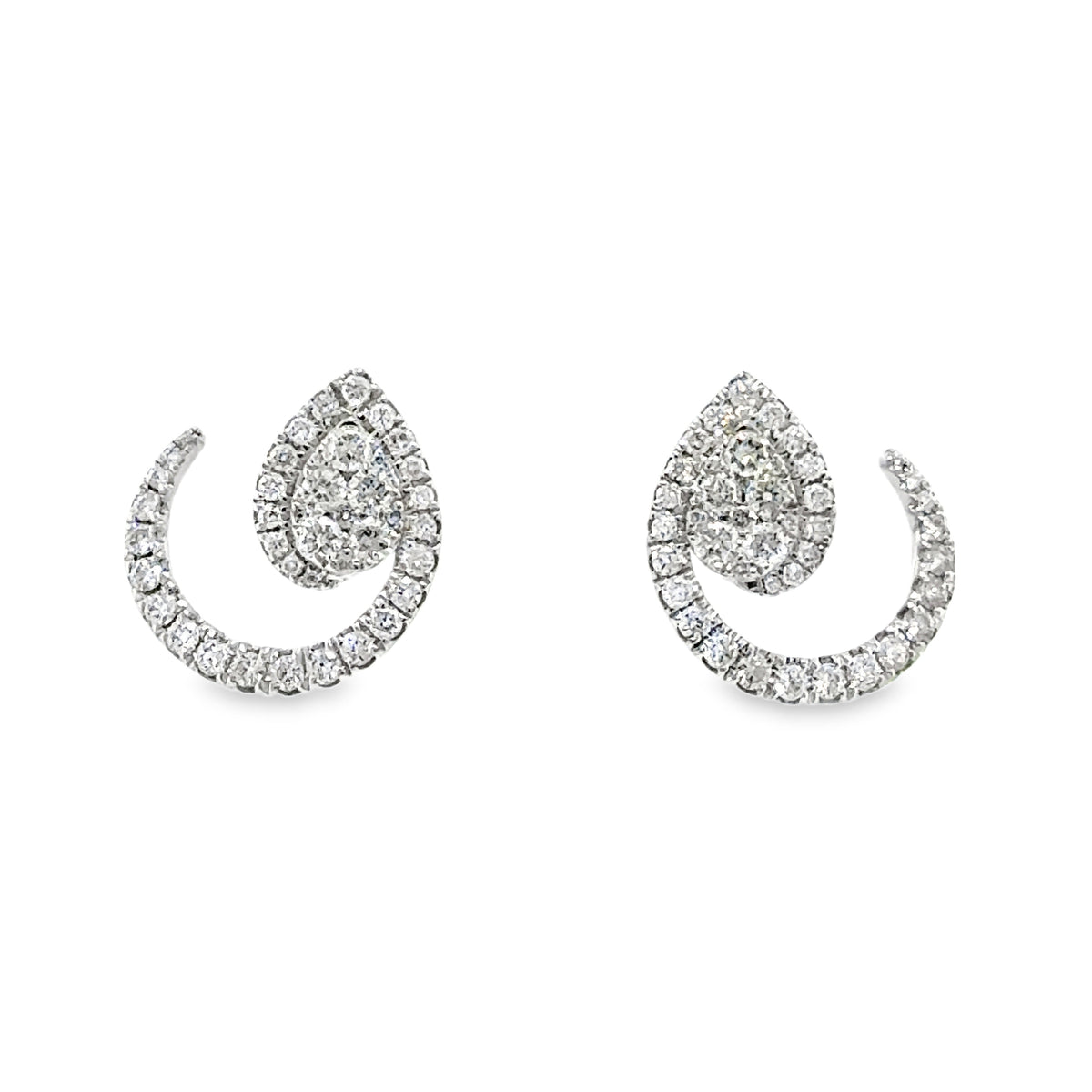 Diamond Swirl Earrings
