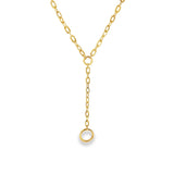 Yellow Gold Lariat Charm Chain