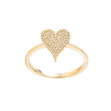Pave Heart Ring YG