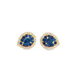 Sapphire Pear Studs