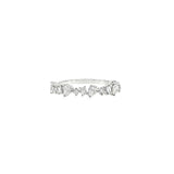 Dainty Mixed Shape Diamond Band- WG