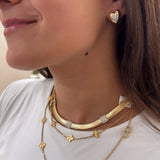 Chunky Gold Heart Earrings