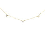 Diamond Triangle Necklace- YG