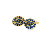 Oval Sapphire Cufflinks- YG