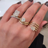 Gold Wrap Ring With Diamond Pear