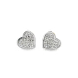 Bezeled Heart Studs