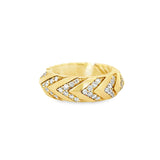 Chevron Diamond Flex Ring