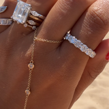 Round Diamond Half Eternity Band
