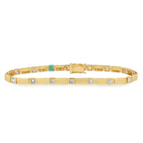 Gold & Spaced Diamond Bracelet