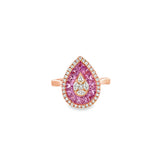 Pink Sapphire Pear Ring