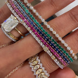 Sapphire & Diamond Ombre Tennis Bracelet
