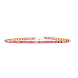 Pink Sapphire Tennis Bracelet
