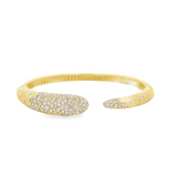 Diamond Tipped Open Bangle