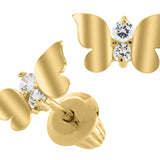 Gold Butterfly Baby Earrings