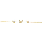 3 Pave Butterflies Bracelet YG