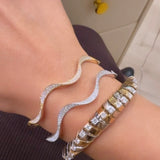 Diamond Wavy Flex Bangle